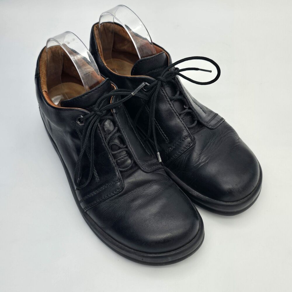 Footprints by Birkenstock Lace-up Oxfords Black Leather EU 40 WM 9